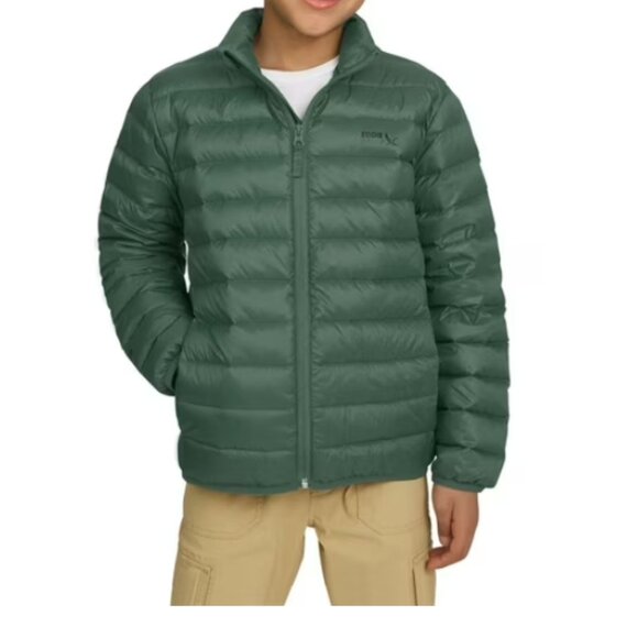 Eddie Bauer Boys Packable Jacket Size XL (14/16) – Green – Lightweight Windbreak - Picture 1 of 16